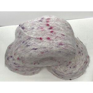 White Confetti-Style‎ Yarn For Knitting & Crochet Projects